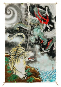 Edo kite -- Dragon and tiger